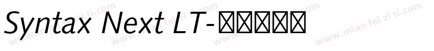Syntax Next LT字体转换